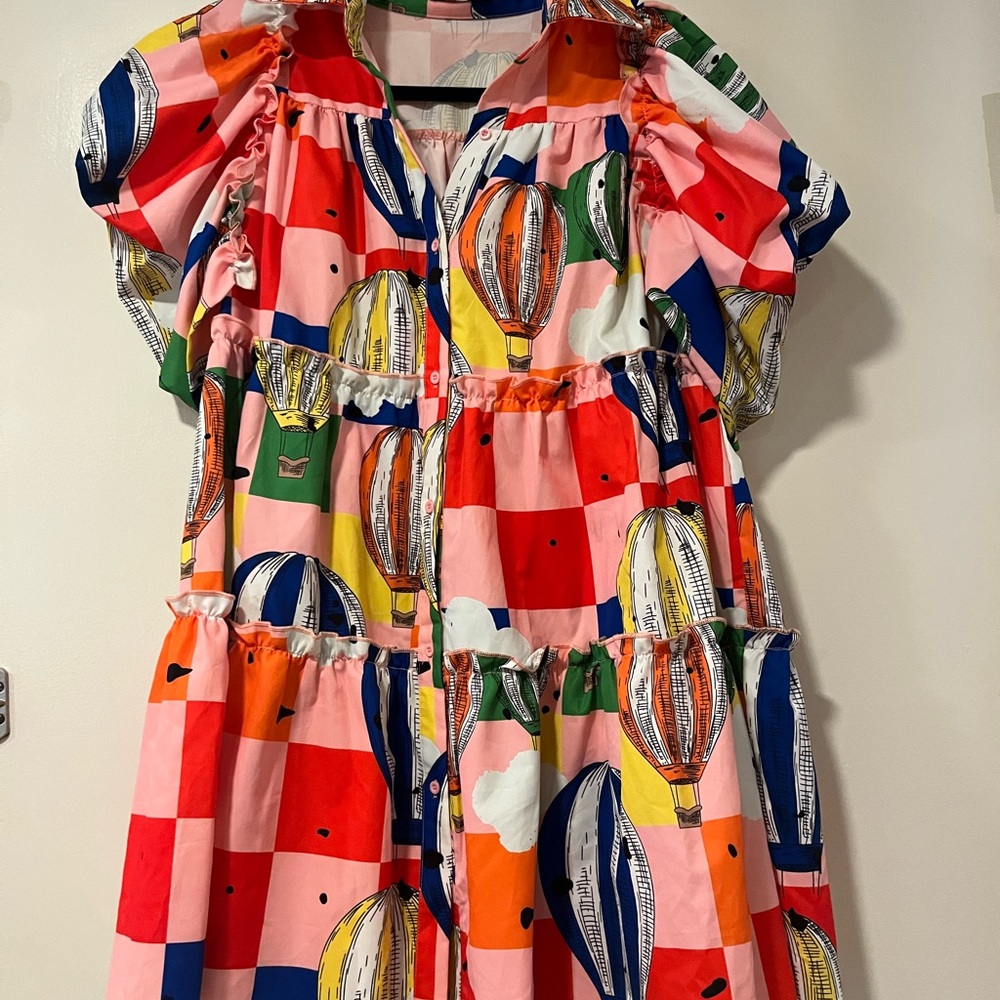 Colorful Balloon Print Dress